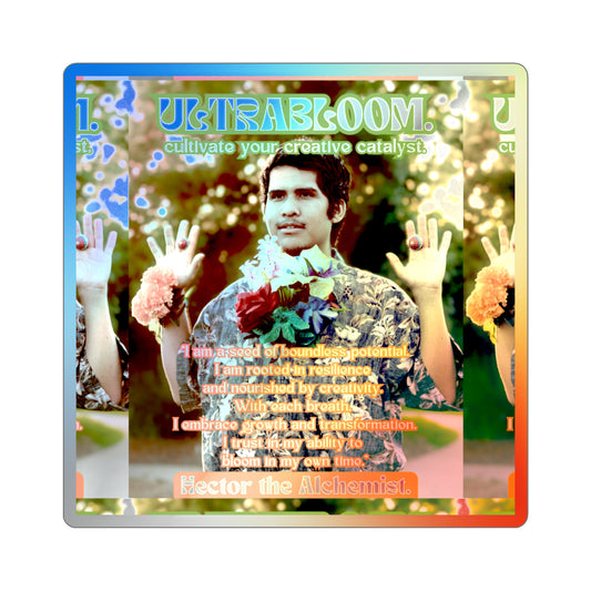 Holographic Sticker: ULTRABLOOM, Die-Cut